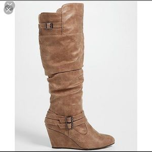 Wedge Boot with Buckles